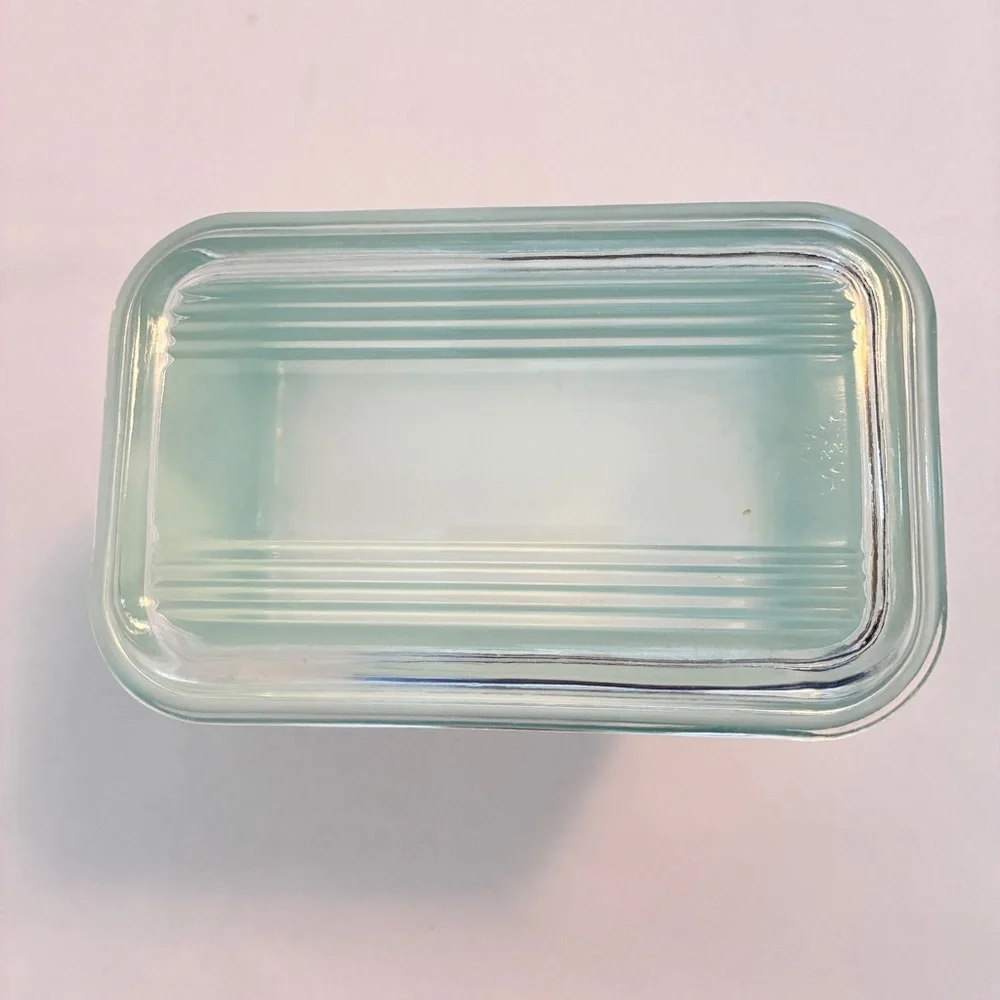 Pyrex Turquoise Refrigerator Dishes 0502/ 0501 With Lids Set of 3 Vintage
